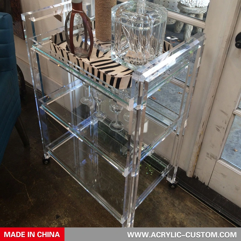 新しいアクリルバーカートクリアバートロリー| アクリルカスタムメーカー