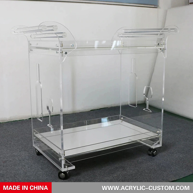 高級アクリルクリアバーカートバートロリー| アクリルカスタムメーカー