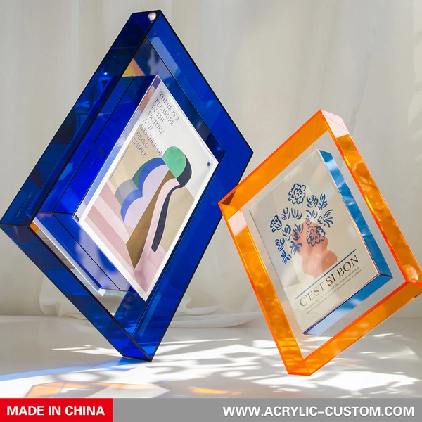 カラーデスクトップメモリ​​アルフォトフレームギフトフォトフレーム| アクリルカスタムメーカー
