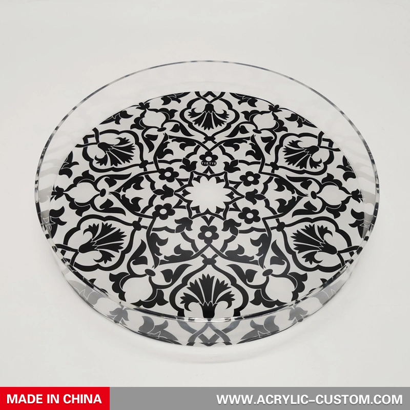 Round Art Acrylic Tray - Custom Round Tray