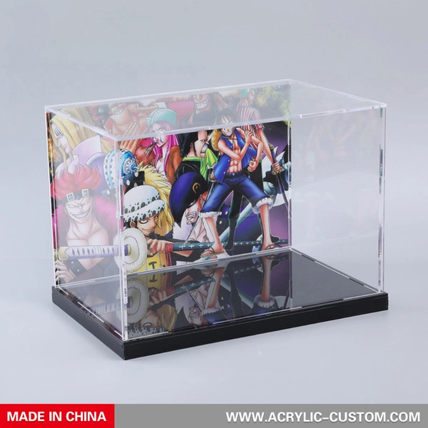 Vitrina transparente modelo lego con póster - Acrylic-custom.com 