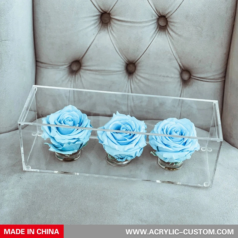  防水ローズボックスアクリル3穴フラワーボックス-アクリル-custom.com 