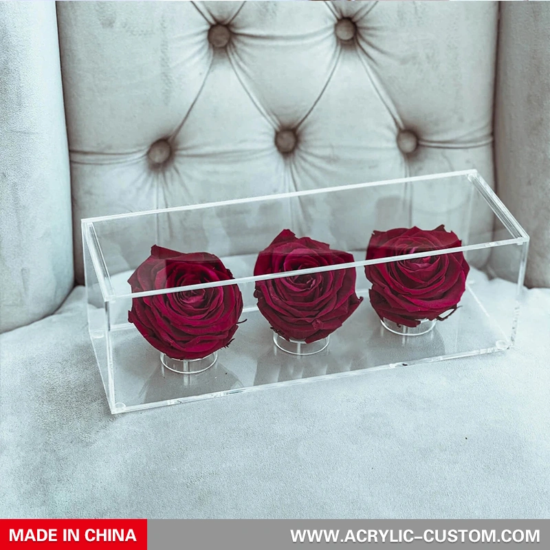  防水ローズボックスアクリル3穴フラワーボックス-アクリル-custom.com 