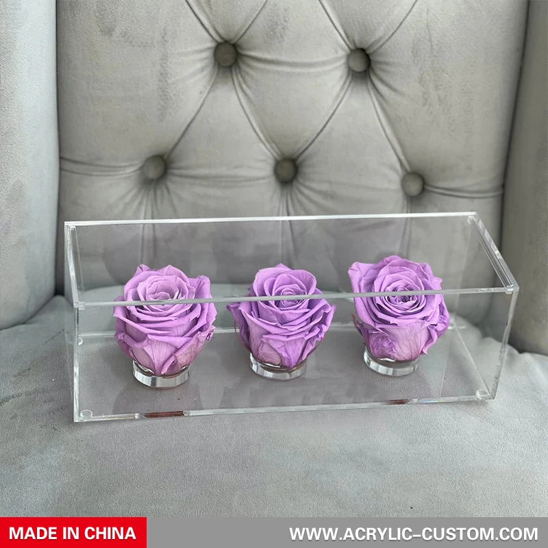  防水ローズボックスアクリル3穴フラワーボックス-アクリル-custom.com 