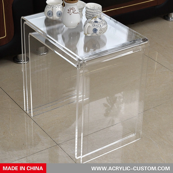 透明アクリルエンドテーブルプラスチック家具熱曲げ-アクリル-custom.com 