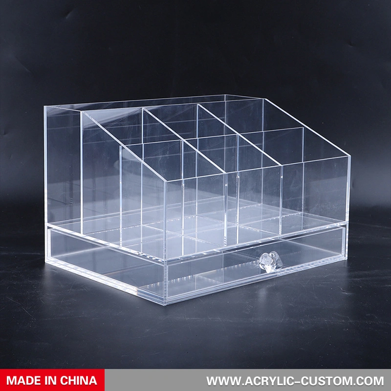 化粧引き出し付き透明アクリルオーガナイザー-化粧オーガナイザー 