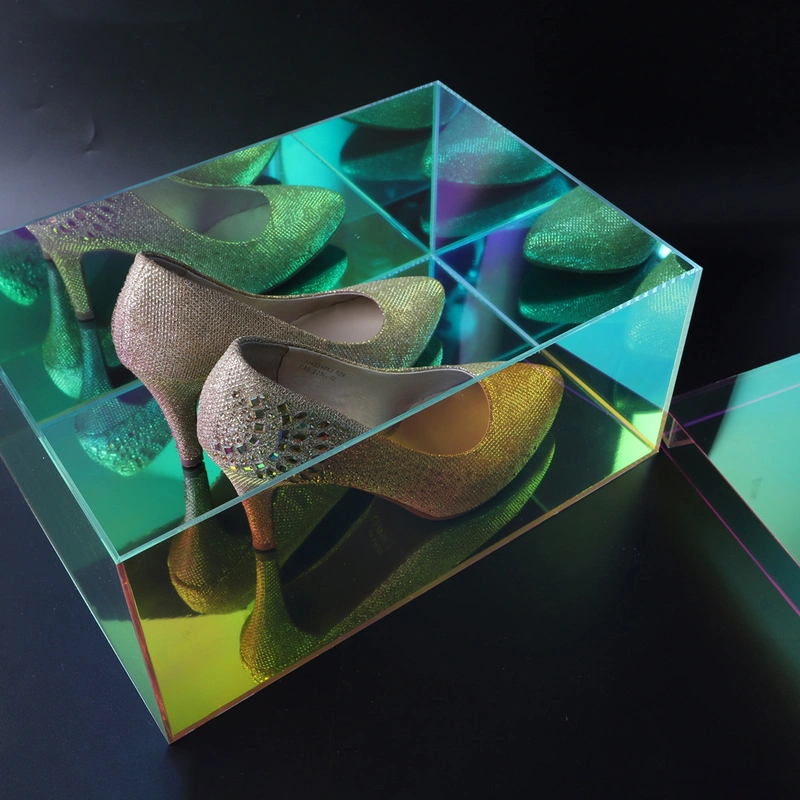 高級アクリルディスプレイシューズボックスカラーレディースシューズ収納オーガナイザー 