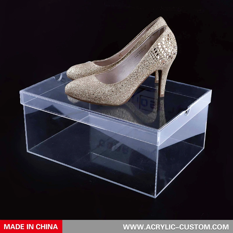 مصنع الاكريليك حذاء عرض حذاء مربع تخزين درج 