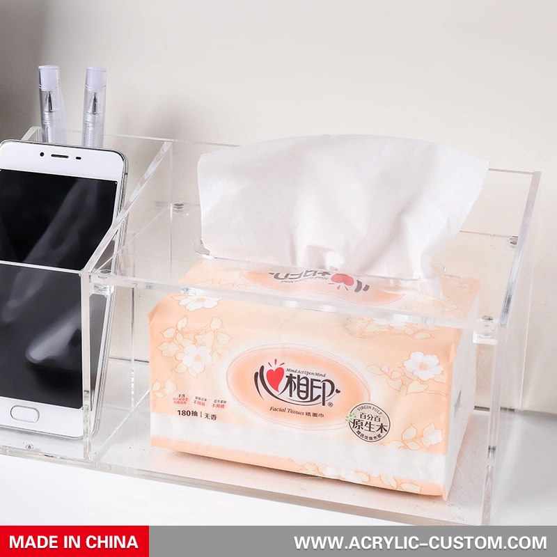 Multifunctional Tissue Boxes Holder - Acrylic Tissue Box Cover
