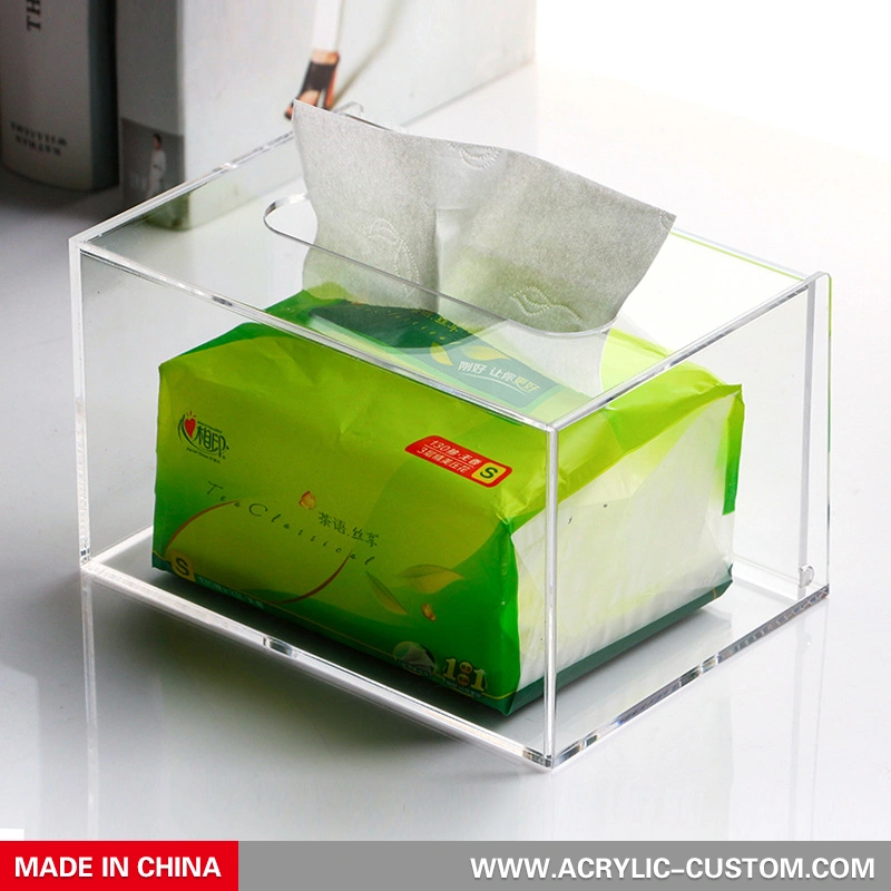 壁に取り付けられたアクリルティッシュボックスホルダー-アクリル-custom.com 