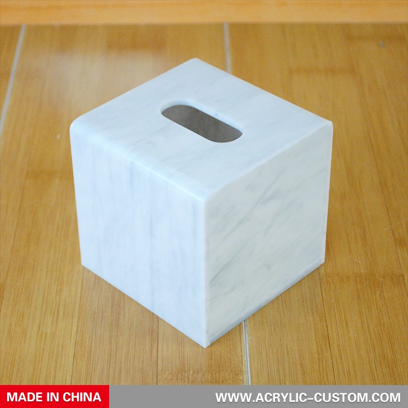 マーブル ティッシュ ボックス カバー - アクリル ティッシュ ボックス ホルダー ディスペンサー