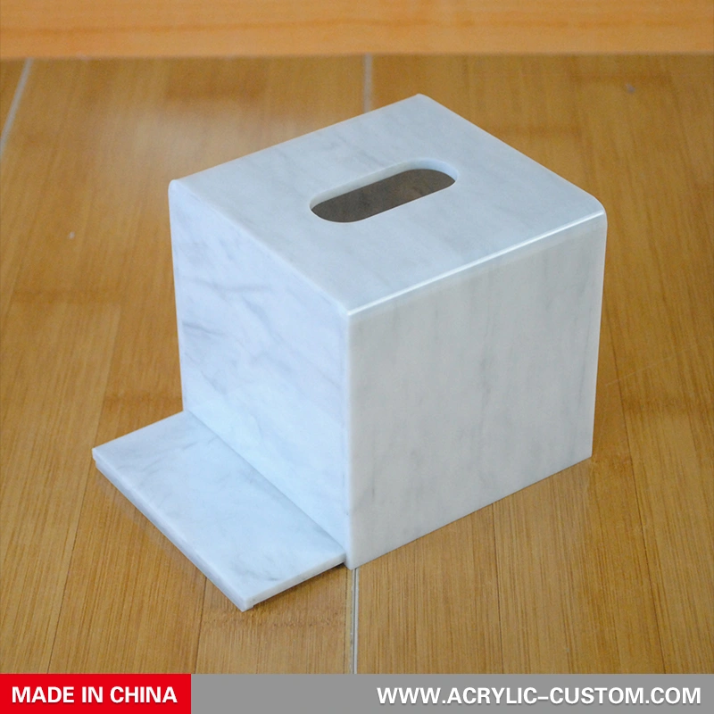 マーブル ティッシュ ボックス カバー - アクリル ティッシュ ボックス ホルダー ディスペンサー