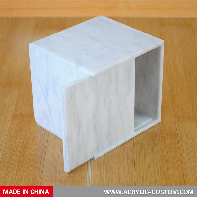 マーブル ティッシュ ボックス カバー - アクリル ティッシュ ボックス ホルダー ディスペンサー