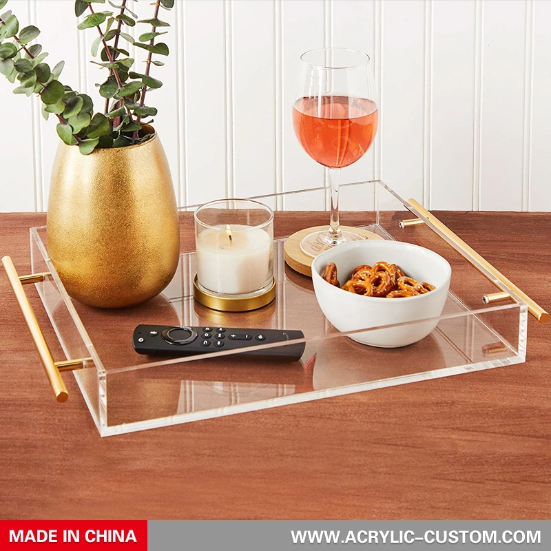 Clear Decor Tray - Acrylic Tray With Handle