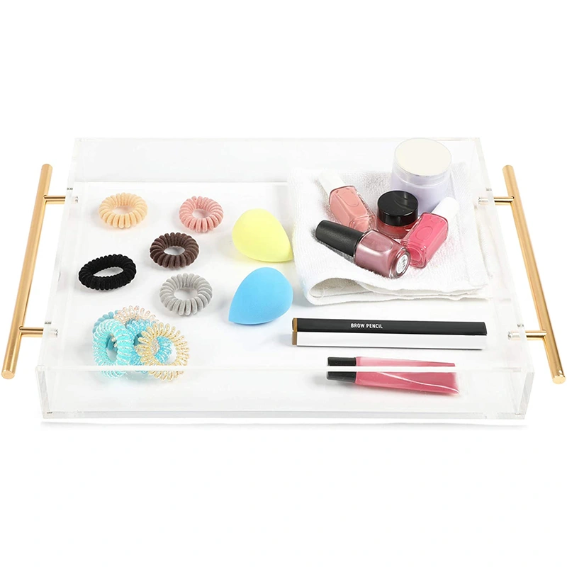 Clear Decor Tray - Acrylic Tray With Handle