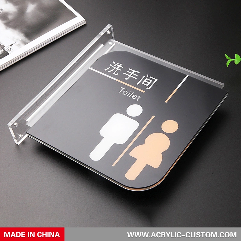 Einzigartige Toiletten-Acryl-Beschilderung für Unternehmen, Acryl-Schilder im Großhandel