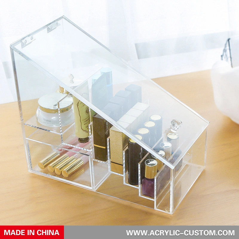 工場価格クリアアクリルメイクアップオーガナイザー、アクリルオーガナイザー卸売 