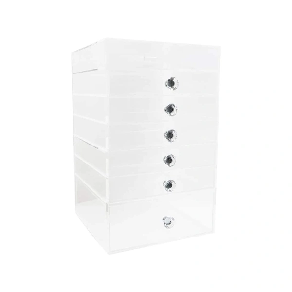 安いアクリルオーガナイザー、収納引き出し付きクリアメイクアップオーガナイザー