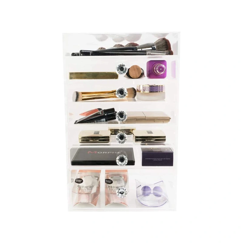 安いアクリルオーガナイザー、収納引き出し付きクリアメイクアップオーガナイザー 