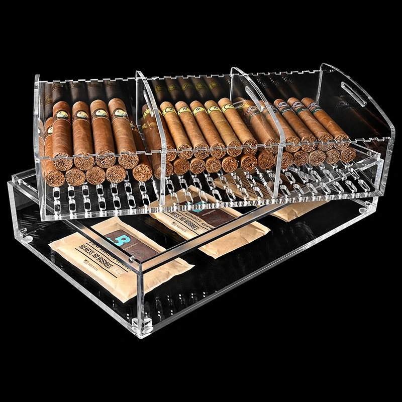 卸売大型アクリルヒュミドール、アクリルシガーボックスシガーキャビネット 