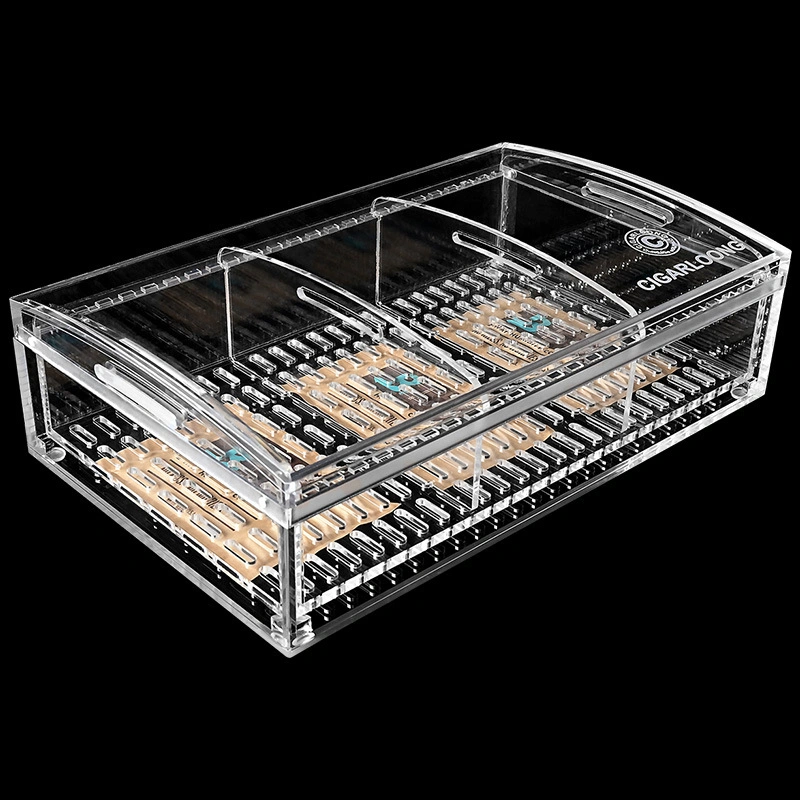 卸売大型アクリルヒュミドール、アクリルシガーボックスシガーキャビネット 