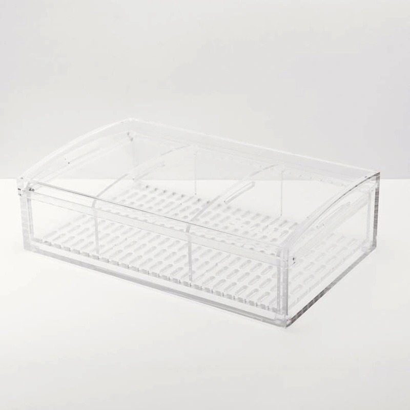 卸売透明アクリルヒュミドール、蓋付きアクリル葉巻収納ボックス 