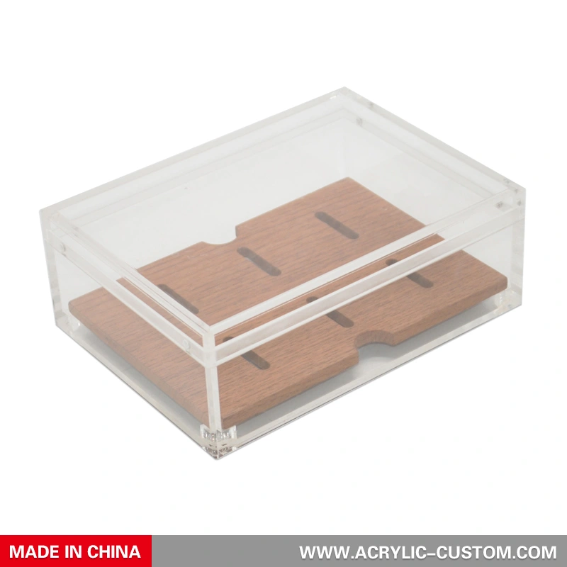 杉の木の床が付いている携帯用アクリルヒュミドールシガーボックス 