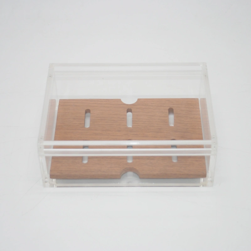 杉の木の床が付いている携帯用アクリルヒュミドールシガーボックス 