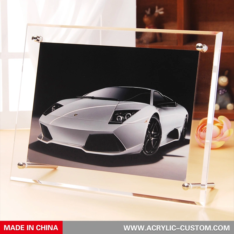 デスクトップフレームレスディスプレイ用アクリルクリアマグネットフォトフレーム 