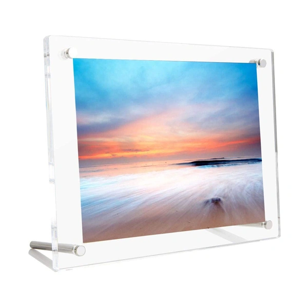 Acryl-Fotorahmen mit klarem Magnet für rahmenlose Desktop-Anzeige