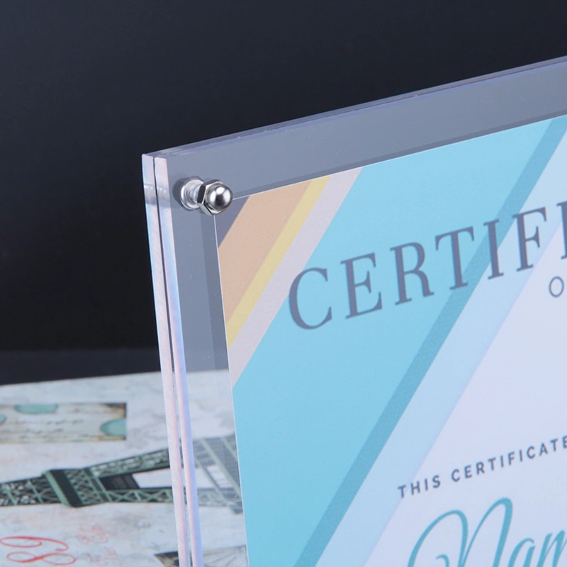 アクリルa4額縁、クリアフォトフレームポスタースタンド 