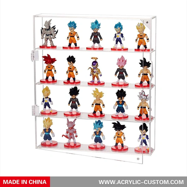 organisateur d'armoire en acrylique mural transparent pour mini jouets
