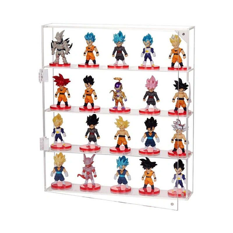 ミニおもちゃ用の透明な壁に取り付けられたアクリルキャビネットオーガナイザー 