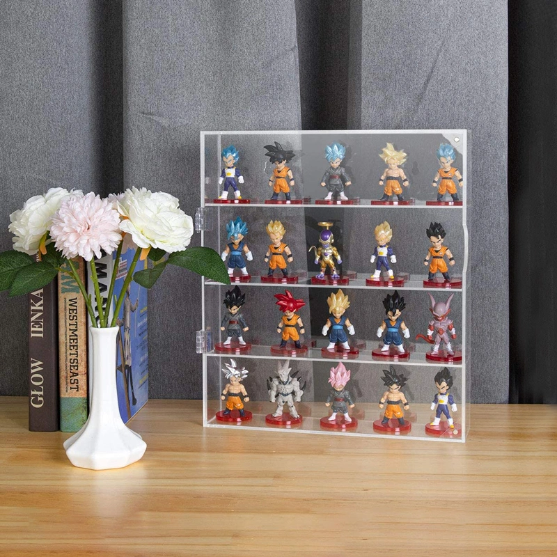 ミニおもちゃ用の透明な壁に取り付けられたアクリルキャビネットオーガナイザー 