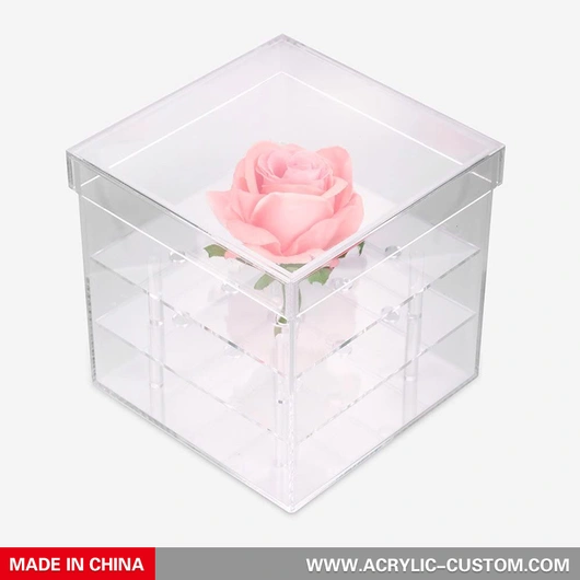 Boîte à fleurs en acrylique transparente – Jew Angel