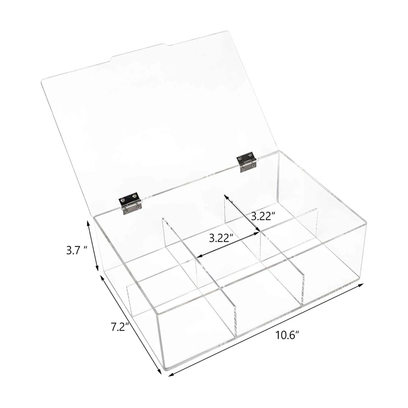 ティーバッグホルダーボックスアクリル収納ボックス透明上蓋付き 