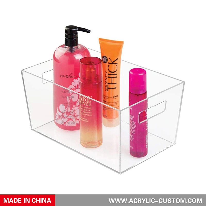 透明アクリルバスルームオーガナイザー、ボディウォッシュ用プラスチック収納ボックス 