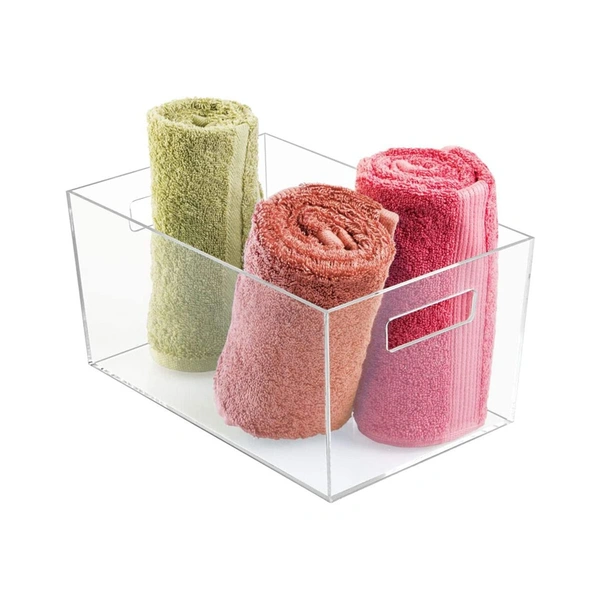 透明アクリルバスルームオーガナイザー、ボディウォッシュ用プラスチック収納ボックス
