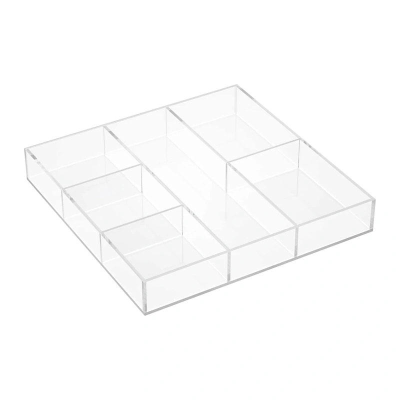 クリアデスク引き出しオーガナイザートレイ、オフィスアクリル収納ボックス 