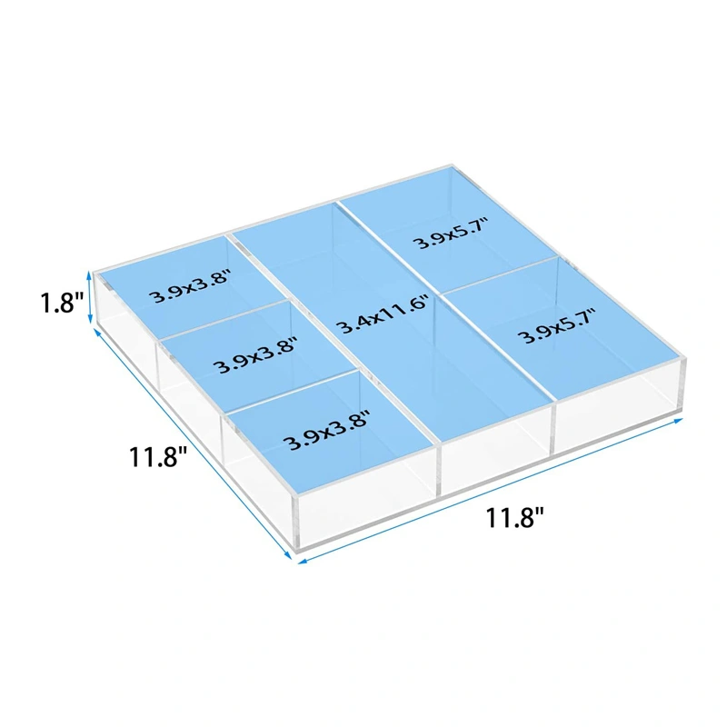 クリアデスク引き出しオーガナイザートレイ、オフィスアクリル収納ボックス 