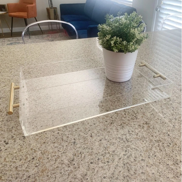Clear Acrylic Tray - Serving Tray With Handle