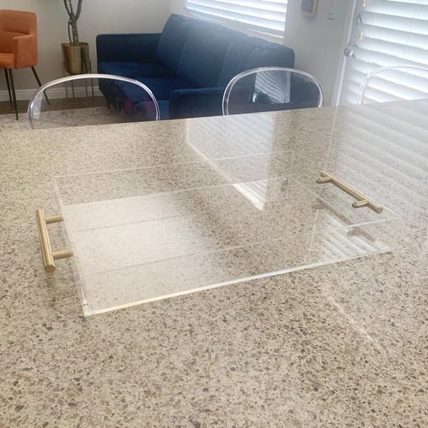 Clear Acrylic Tray - Serving Tray With Handle