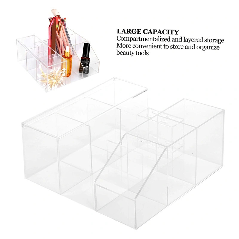 卸売カスタムアクリルラッシュボックスアクセサリー接ぎ木ツールディスプレイラックオーガナイザー 