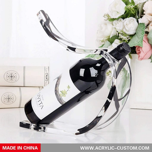バーのためのカスタム卸売ワイン棚クリアアクリル装飾ワインラック