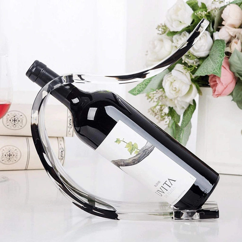 バーのためのカスタム卸売ワイン棚クリアアクリル装飾ワインラック 