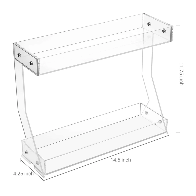 アクリル化粧品収納ラック、卸売クリアアクリル化粧オーガナイザー 