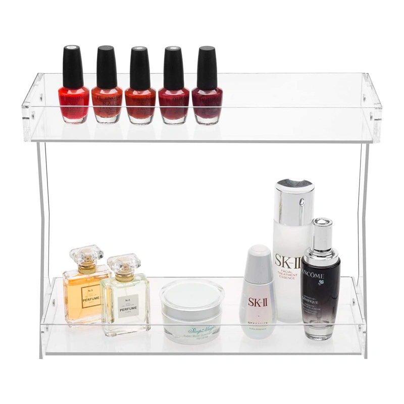 アクリル化粧品収納ラック、卸売クリアアクリル化粧オーガナイザー 