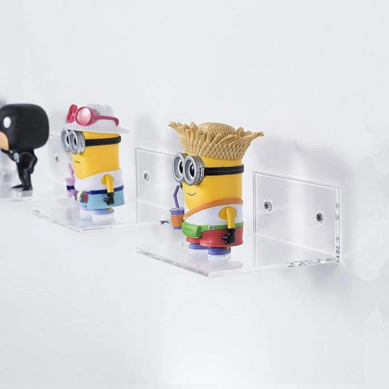 ウォールマウントシェルフディバイダーの透明アクリルフローティングシェルフ 