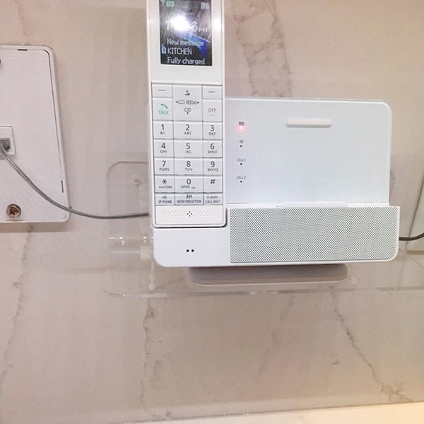 estante de acrílico transparente de la pared de los estantes flotantes de acrílico para el dormitorio / la oficina