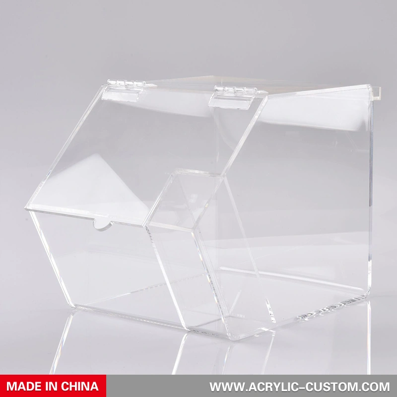 Квадратная коробка с прозрачной откидной крышкой, акриловые коробки для конфет - коробки для еды